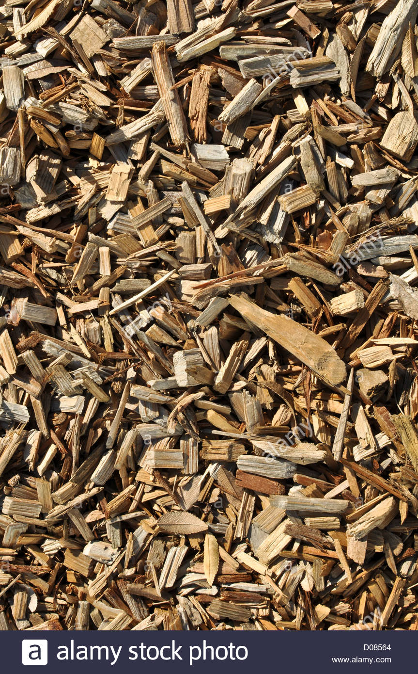 Environmental Organic Wood Chip Background Stock Photo