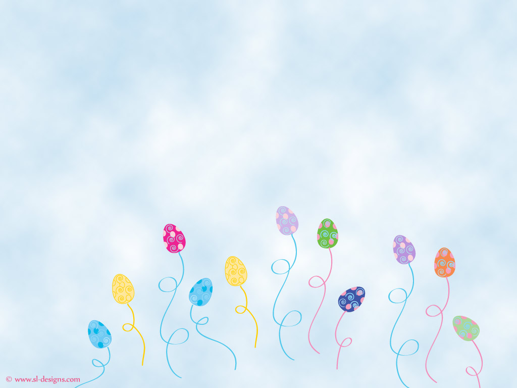 Easter Desktop Wallpaper Egg Balloons