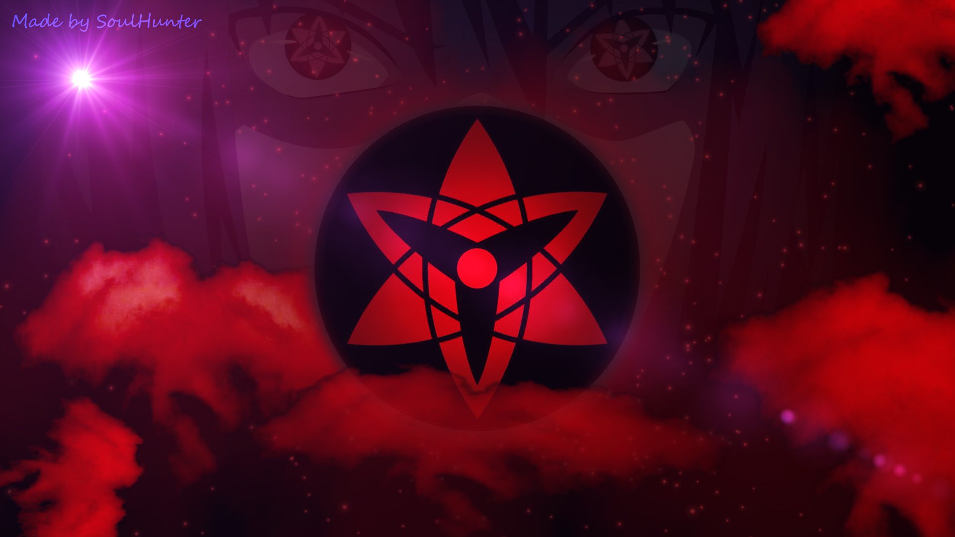Naruto Mangeky Sharingan Anime Minimalist HD Wallpaper