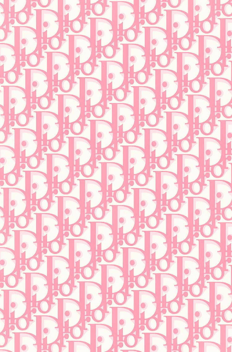 Pink And White Dior Phone Wallpaper