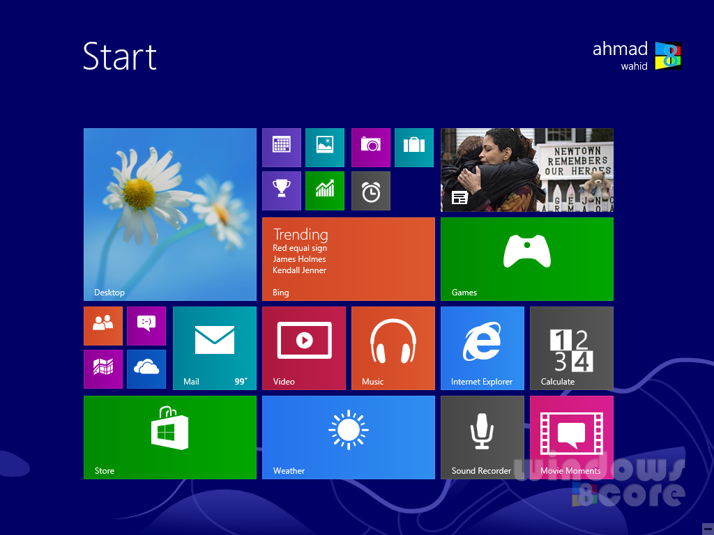 Windows Blue Start Screen