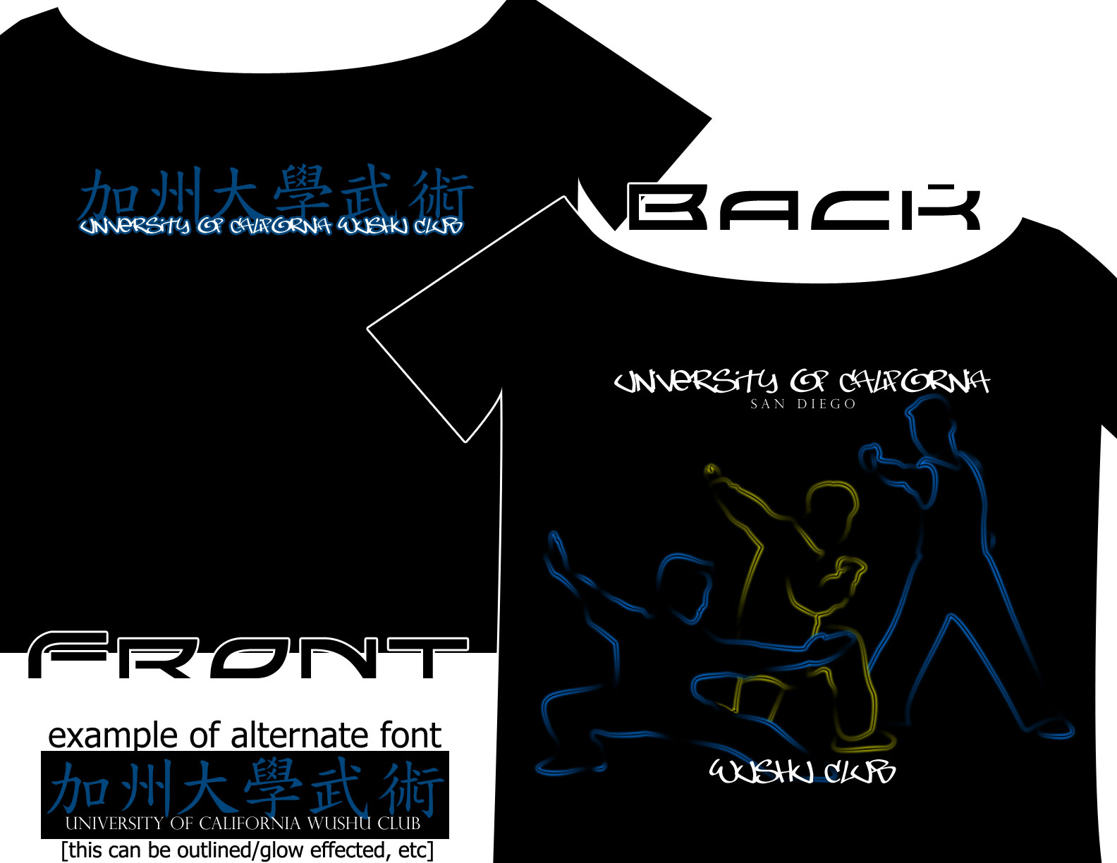 Ucsd Wushu T Shirt Design By Blackeyedasian