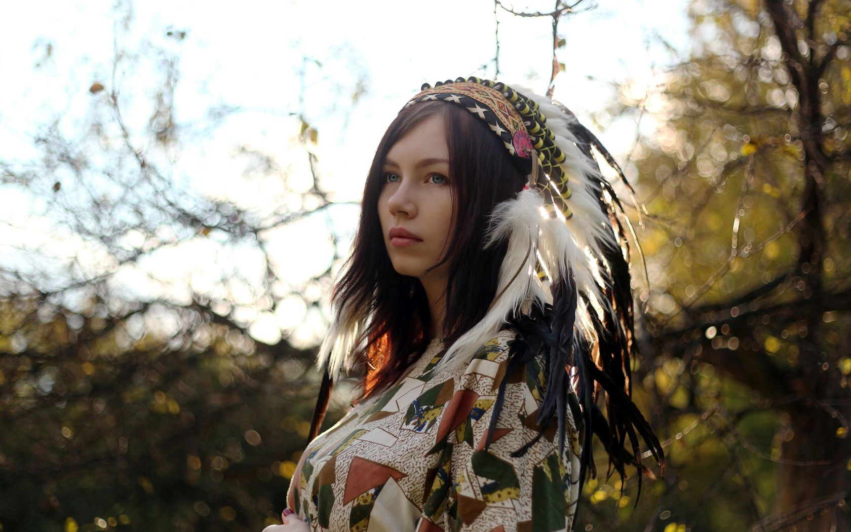 Native American Costume Widescreen Wallpaper