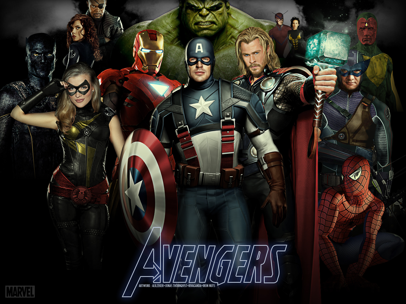  Captain America Thor Iron Man Spider Man Black Widow Nick Fury More