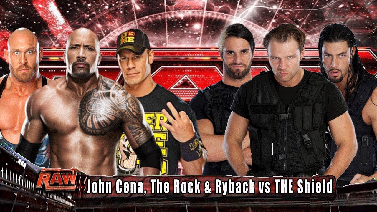 Wwe Raw John Cena The Rock Ryback Vs Dean Ambrose Seth