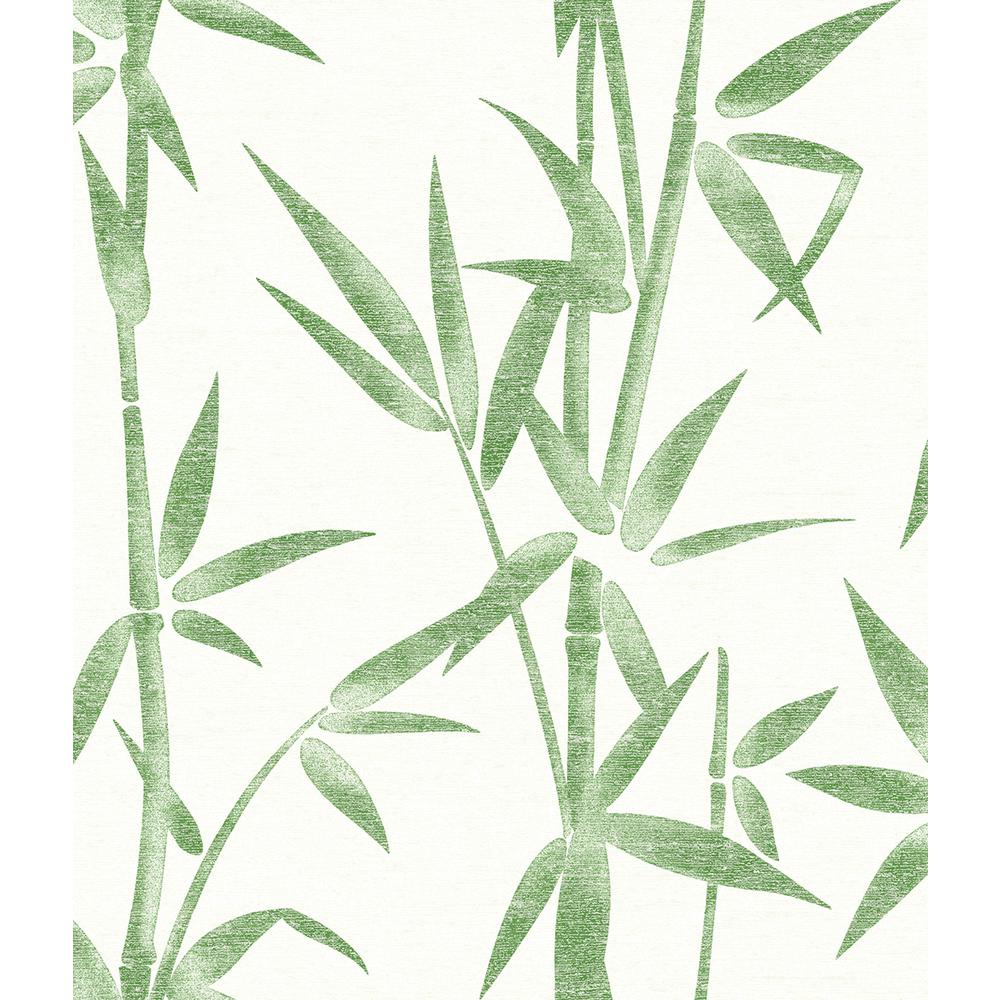 Brewster In X Catasetum Green Bamboo Wallpaper Sample