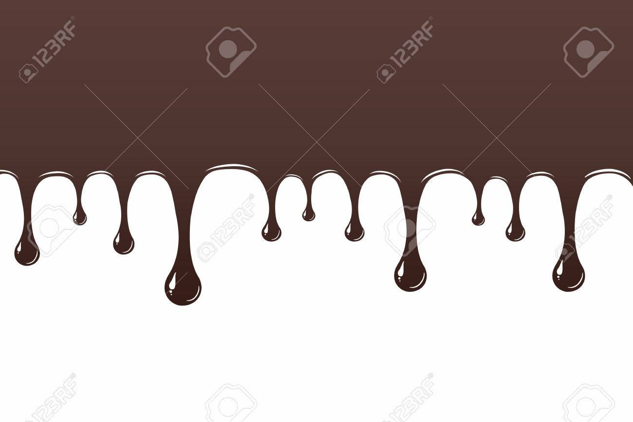 Melted Chocolate Dripping Down Culinary Wallpaper Brochure