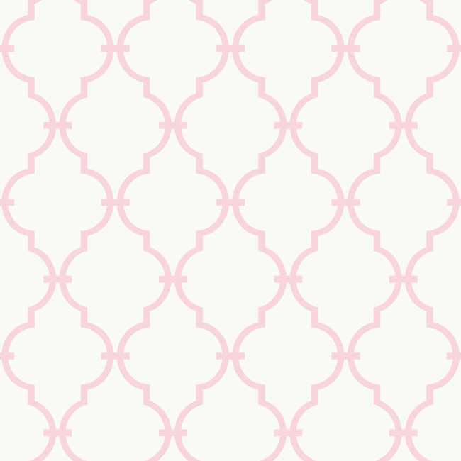 Pink and White Modern Trellis Wallpaper   RosenberryRoomscom