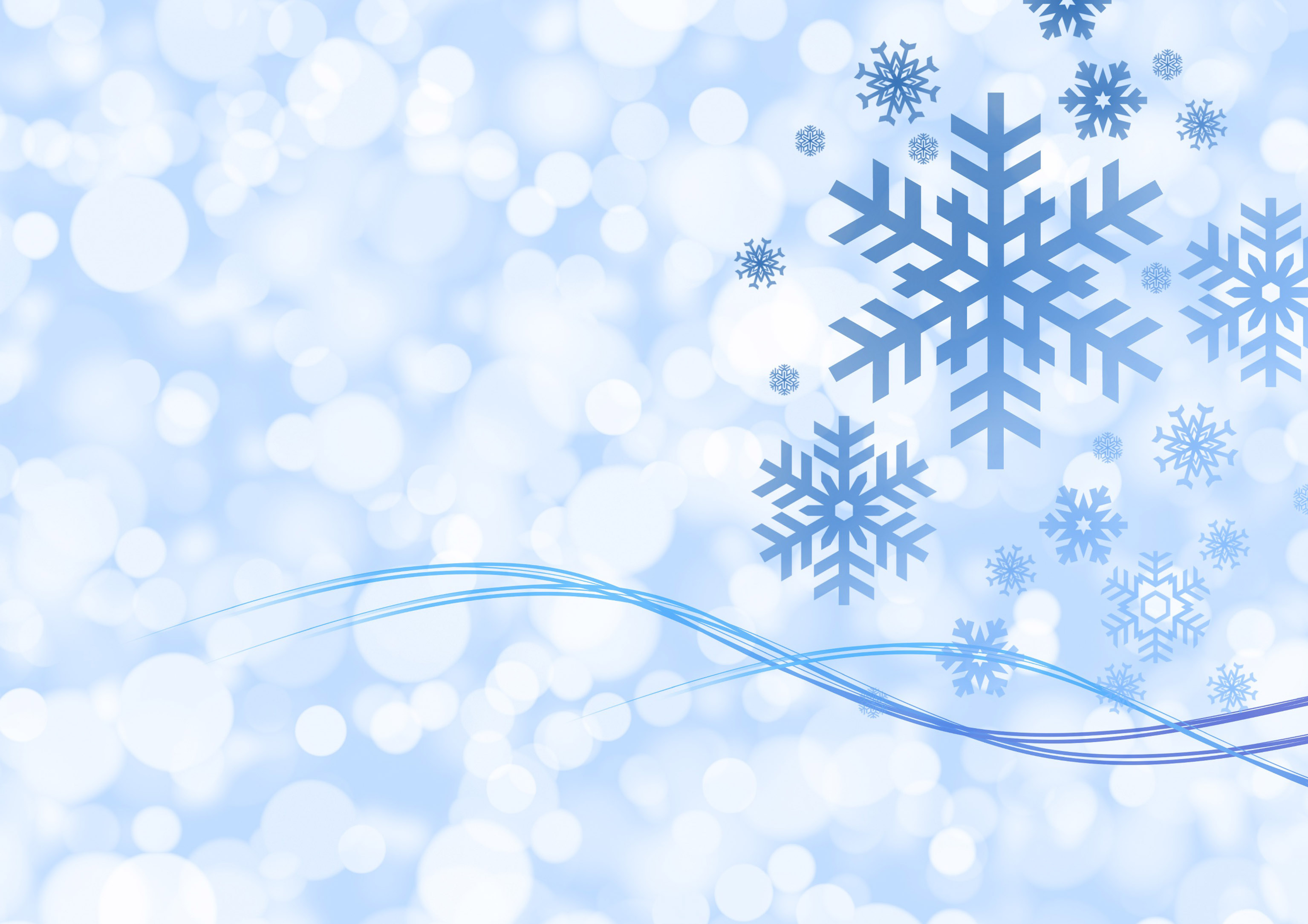 Light Blue Snow Christmas Wallpaper