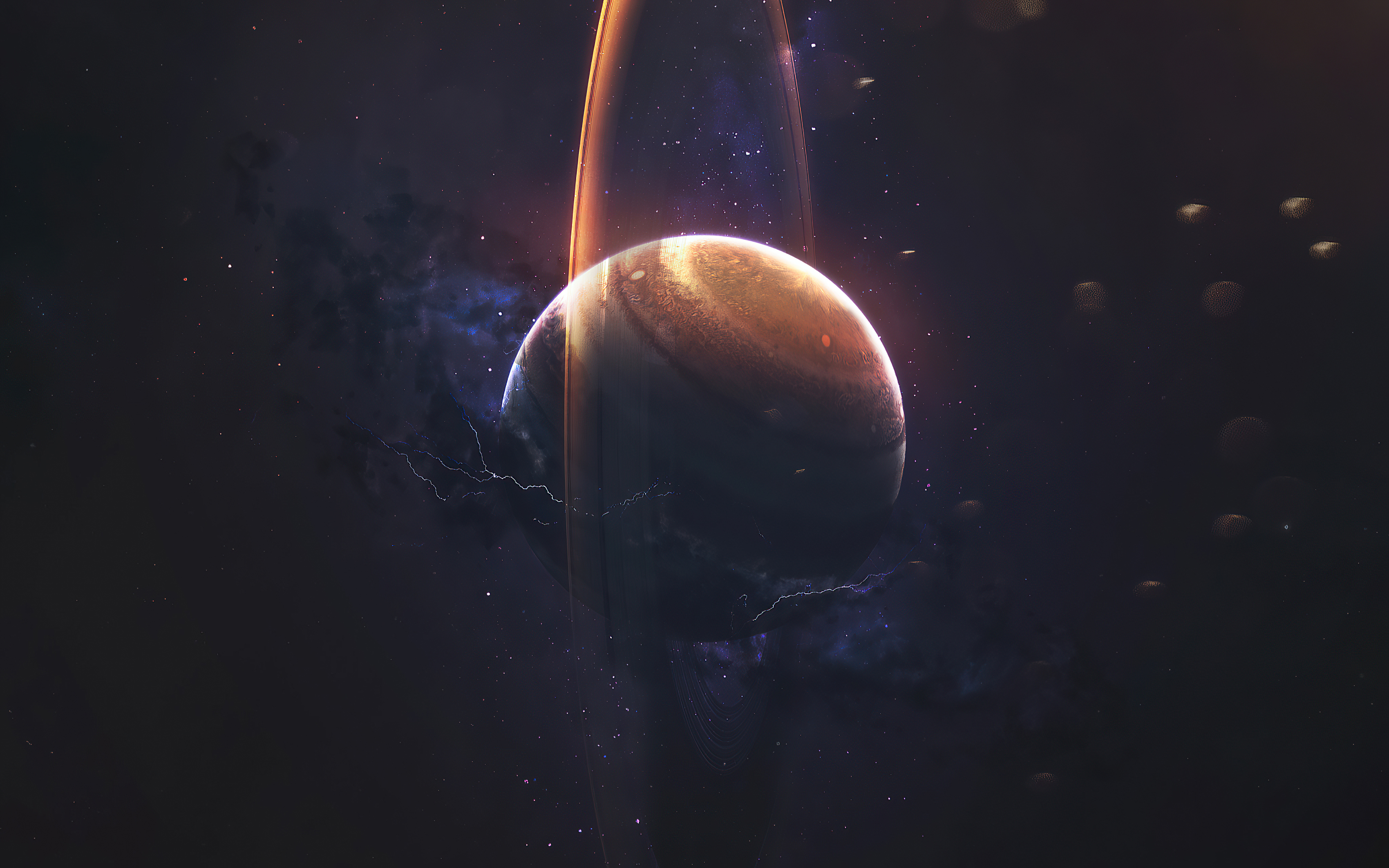 Planet Space Art 4k Wallpaper HD Digital Universe Image