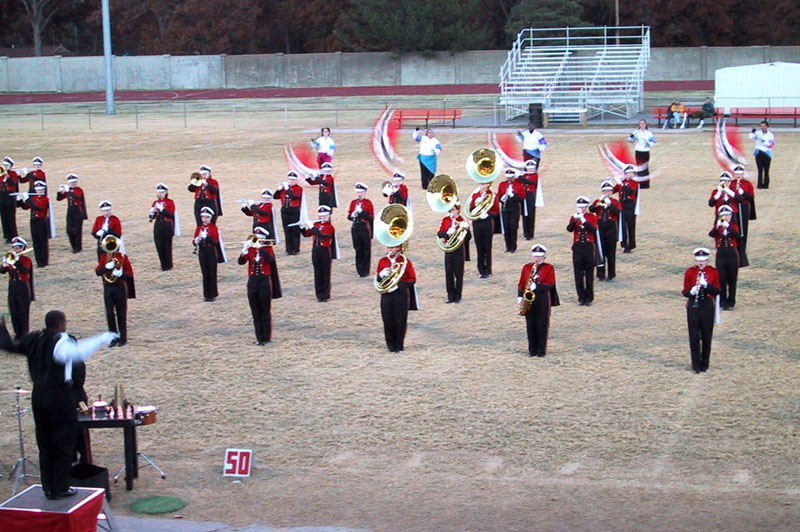 In The Background Add Visual Impact To Band S Music And Marching