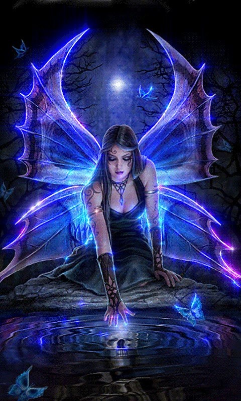 Blue Night Fairy LWP Android Live Wallpaper download   Download 480x800
