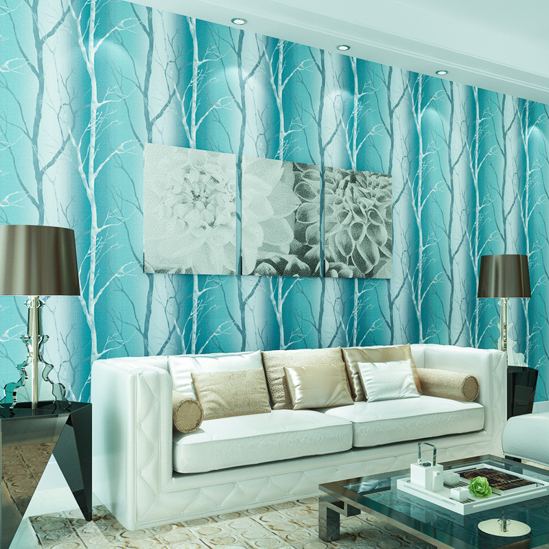 Beibehang 3d Wallpaper Solid Birch Wood Characteristic