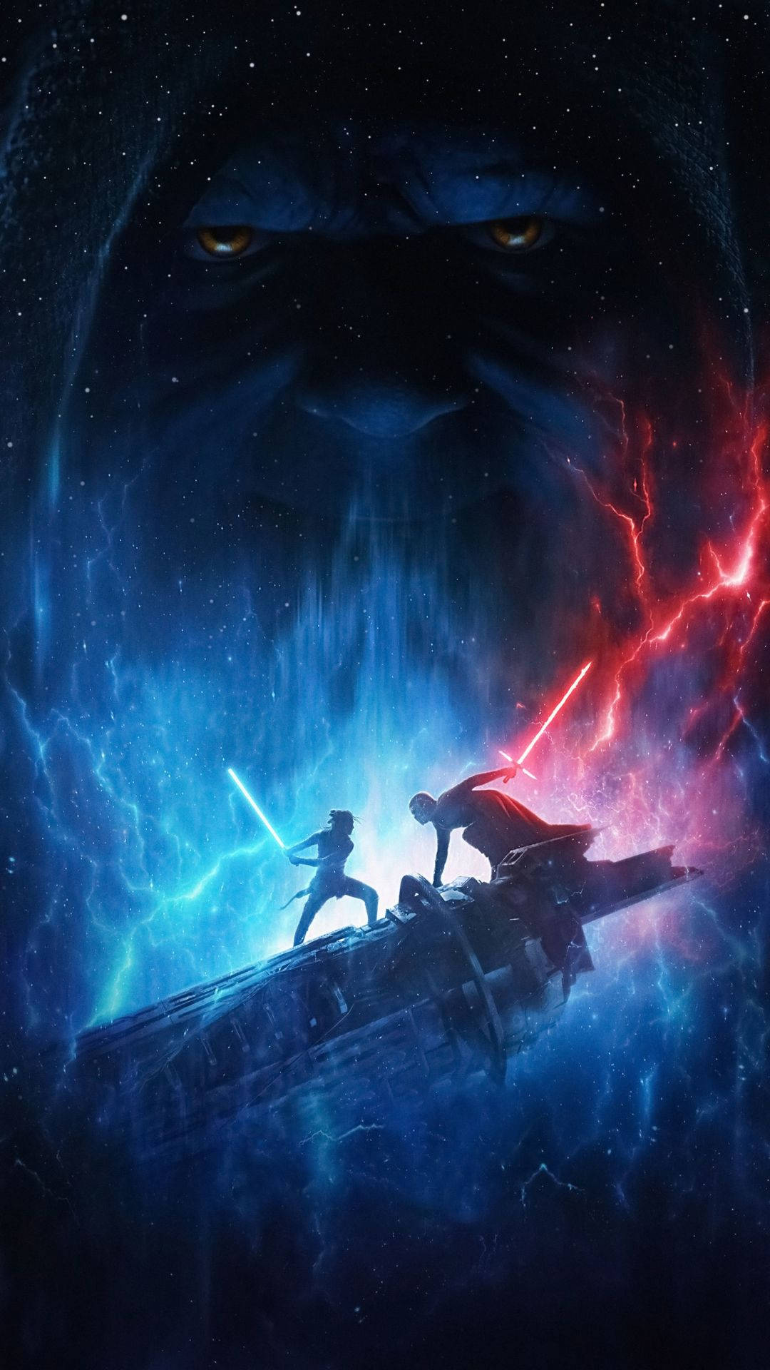 Star Wars iPhone Plus Red Blue Wallpaper