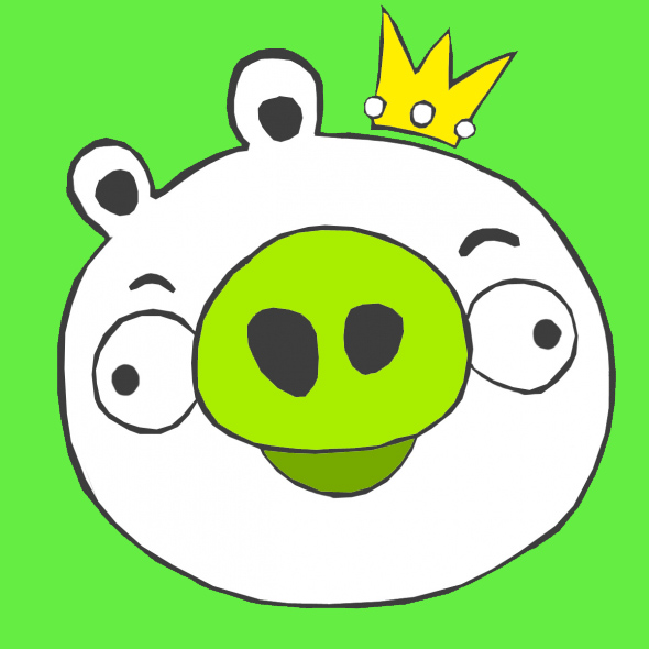 King Pig Cartoon Wallpaper Angry Birds 590x590