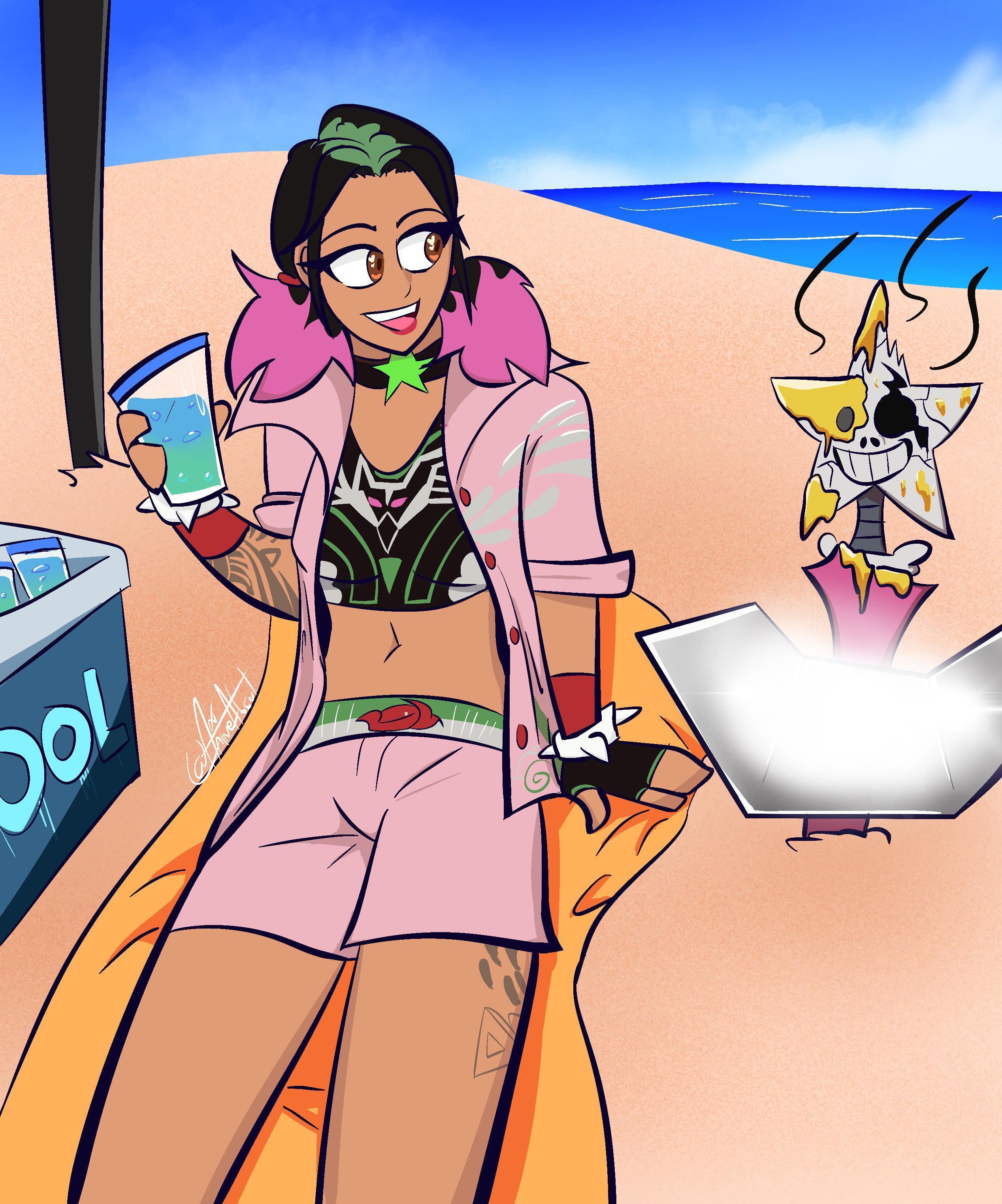 Mariposa And Star Wand Enjoying The Hot Summer Day R Fortnitebr