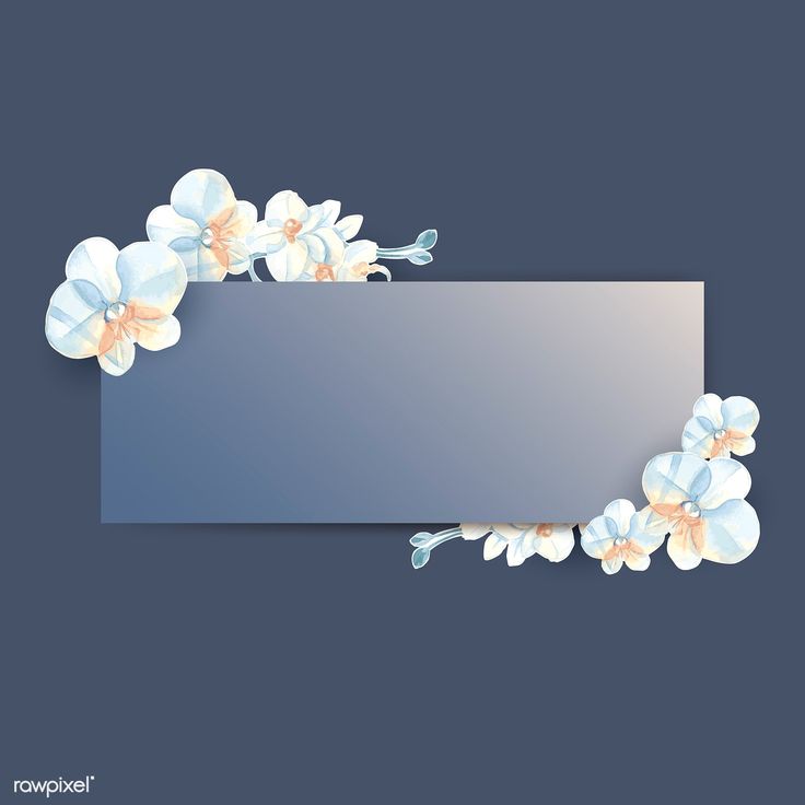 Premium Vector Of Rectangle Blue Flower Frame By