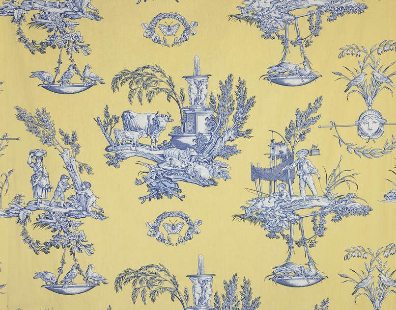 🔥 Free download Toile de Jouy Provencale Countryside Ideco Wallpaper ...