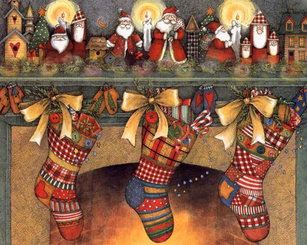 Christmas Stockings Wallpaper