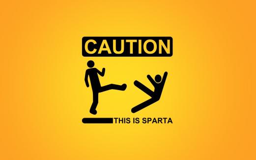 Caution This Is Sparta Wallpaper With Washed Platinumwall Ru