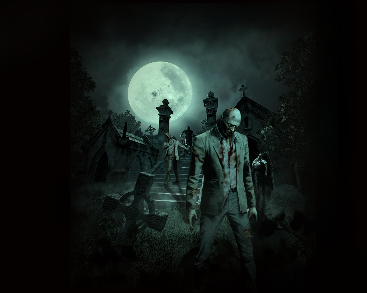 Dark Zombie Wallpaper Background