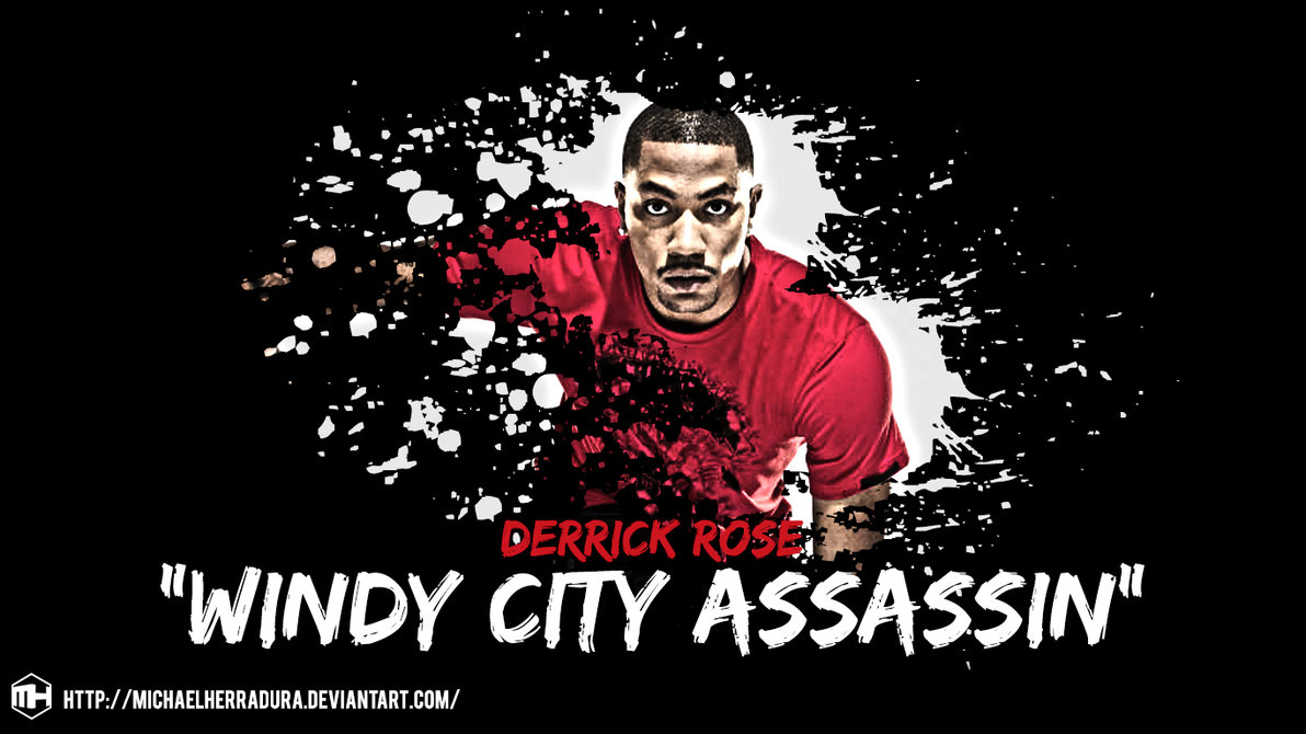 Derrick Rose Windy City Assassin Wallpaper By Michaelherradura On