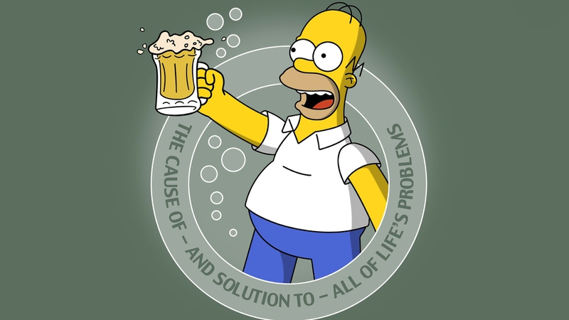 Beers Funny Homer Simpson The Simpsons Tv Series Wallpaper