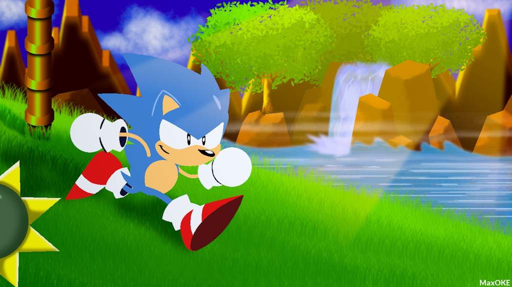 Sonic The Hedgehog Green Hill Zone Remix Wallpaper
