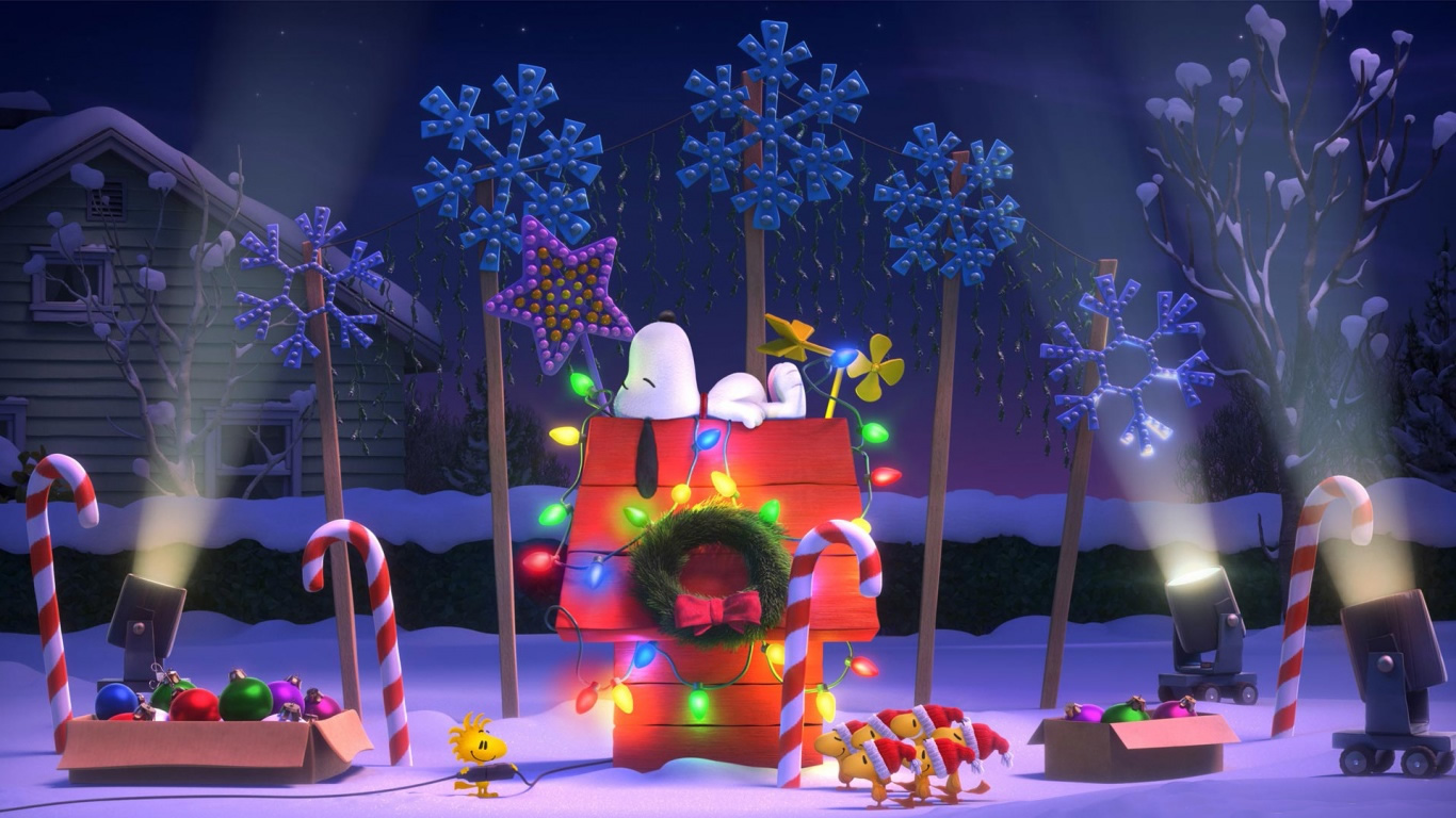Christmas Celebrate With Awesome Peanuts Wallpaper