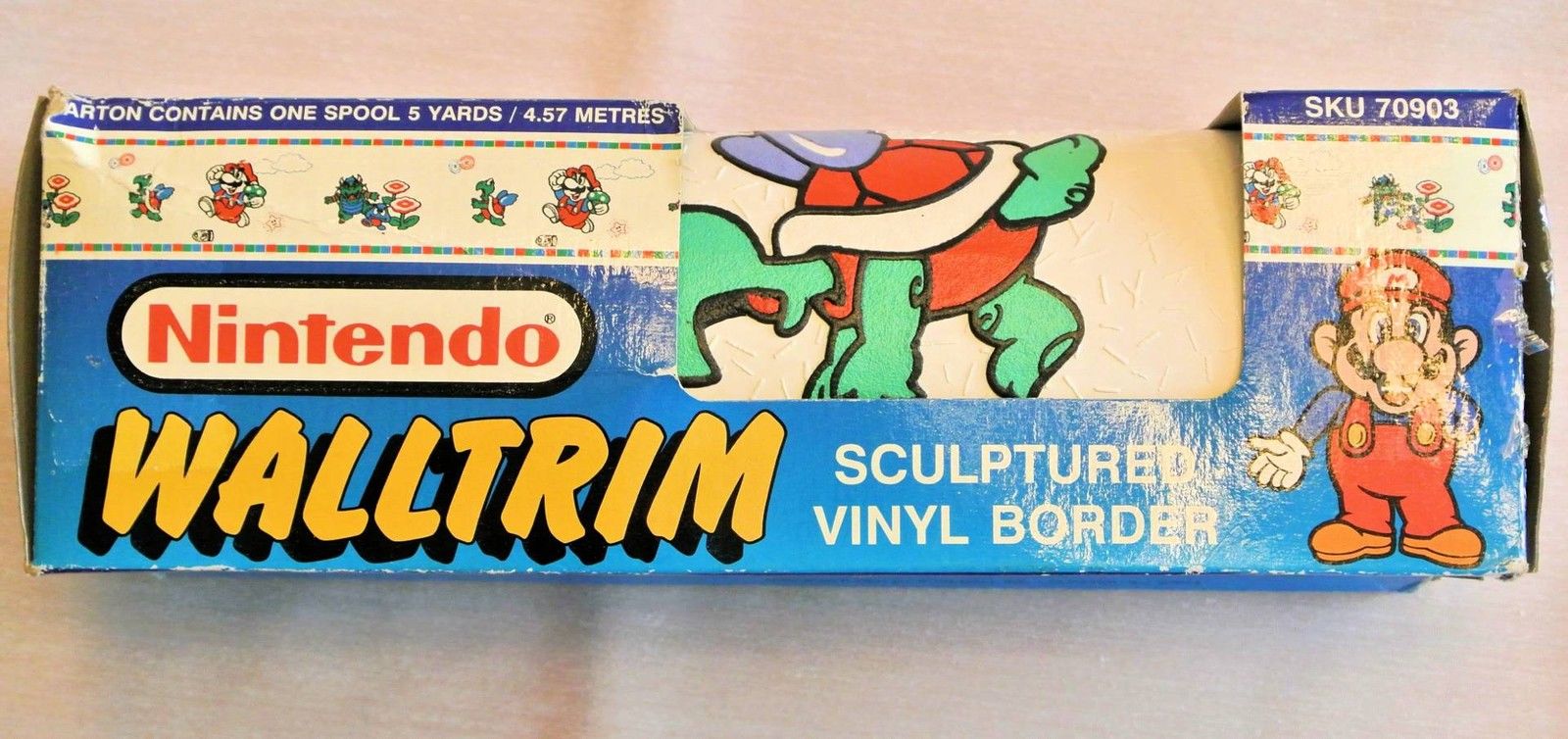 Mario Brothers Nintendo Sculptured Vinyl Wallpaper Border Trim Yards
