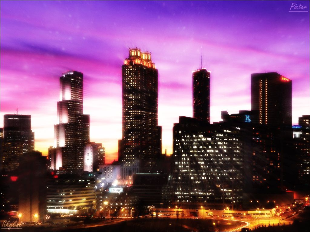 Skyline Atlanta HD Desktop Background Wallpaper Again