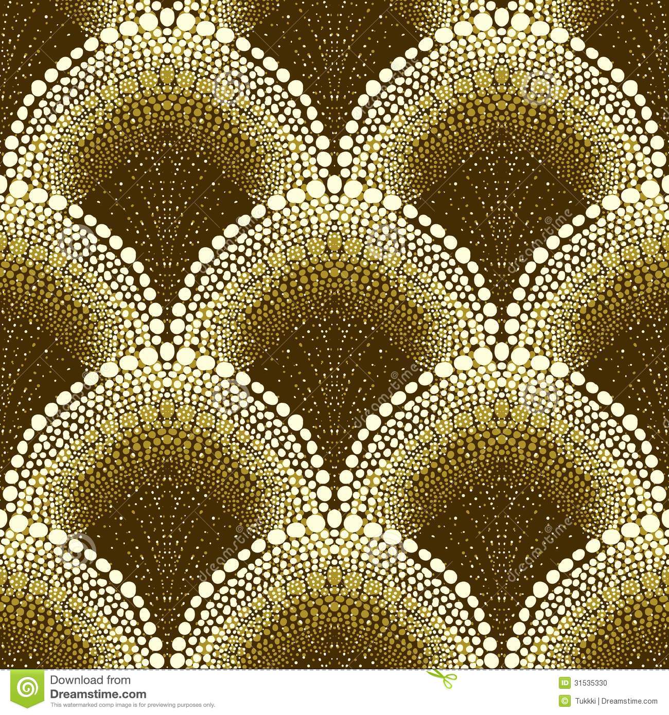 Dotted Geometric Pattern In Art Deco Style Stock Photo   Image