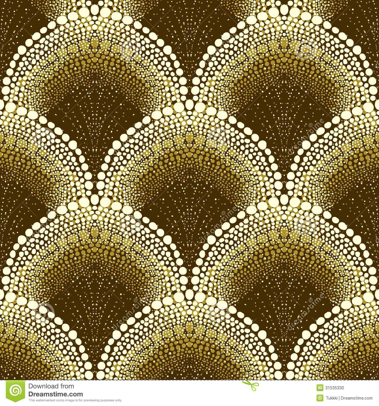 Dotted Geometric Pattern In Art Deco Style Stock Photo Image