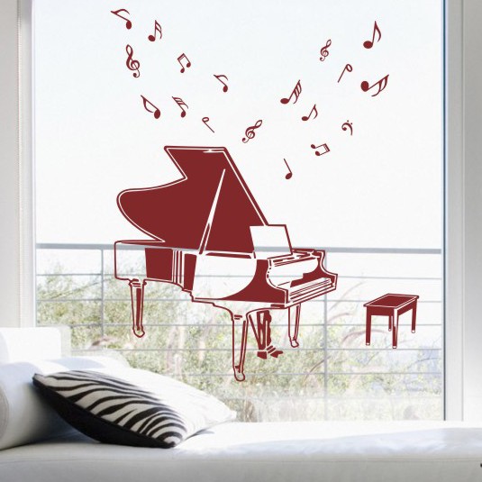 Wallpaper Kids Boy Room Piano Wall Stickers Music Notes Of