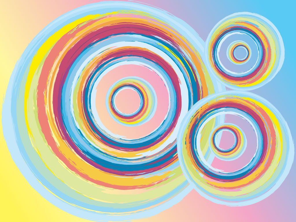 style abstract circle background for your playful and retro designs