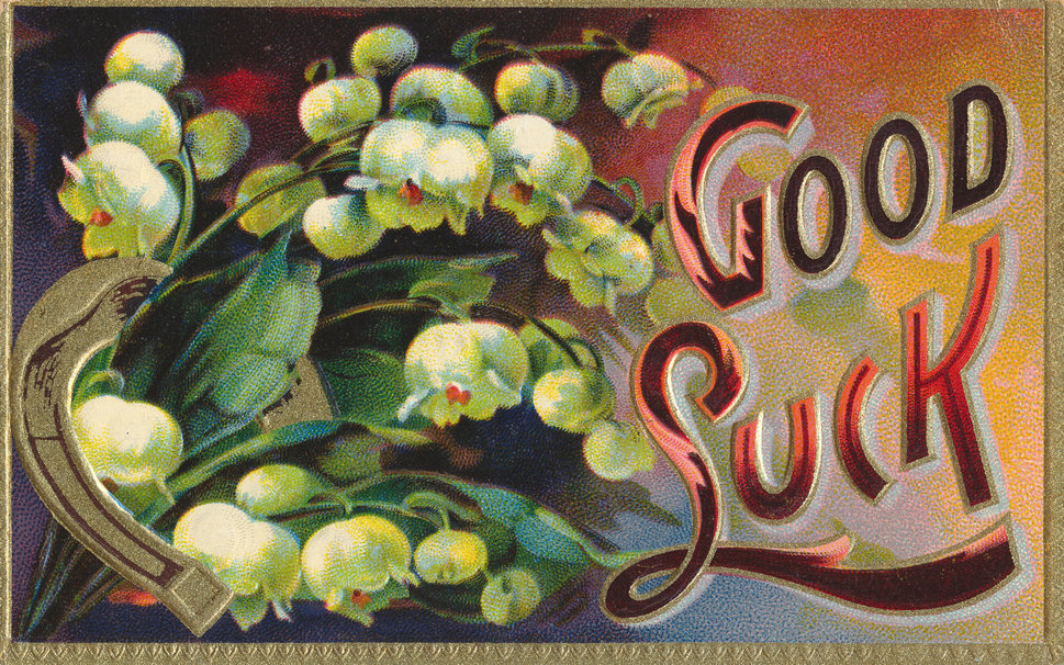 Vintage Good Luck Card Wallpaper