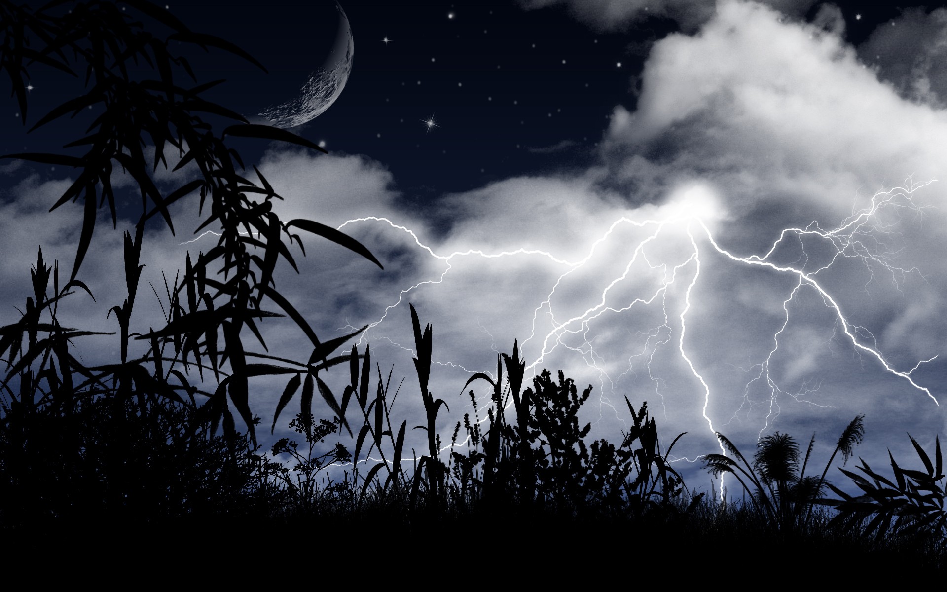 Stormy Night Sky Wallpaper