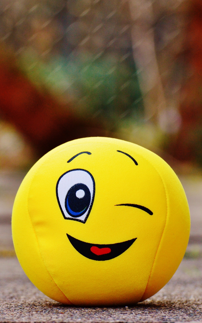 Download wallpaper 800x1280 ball smile happy toy samsung galaxy