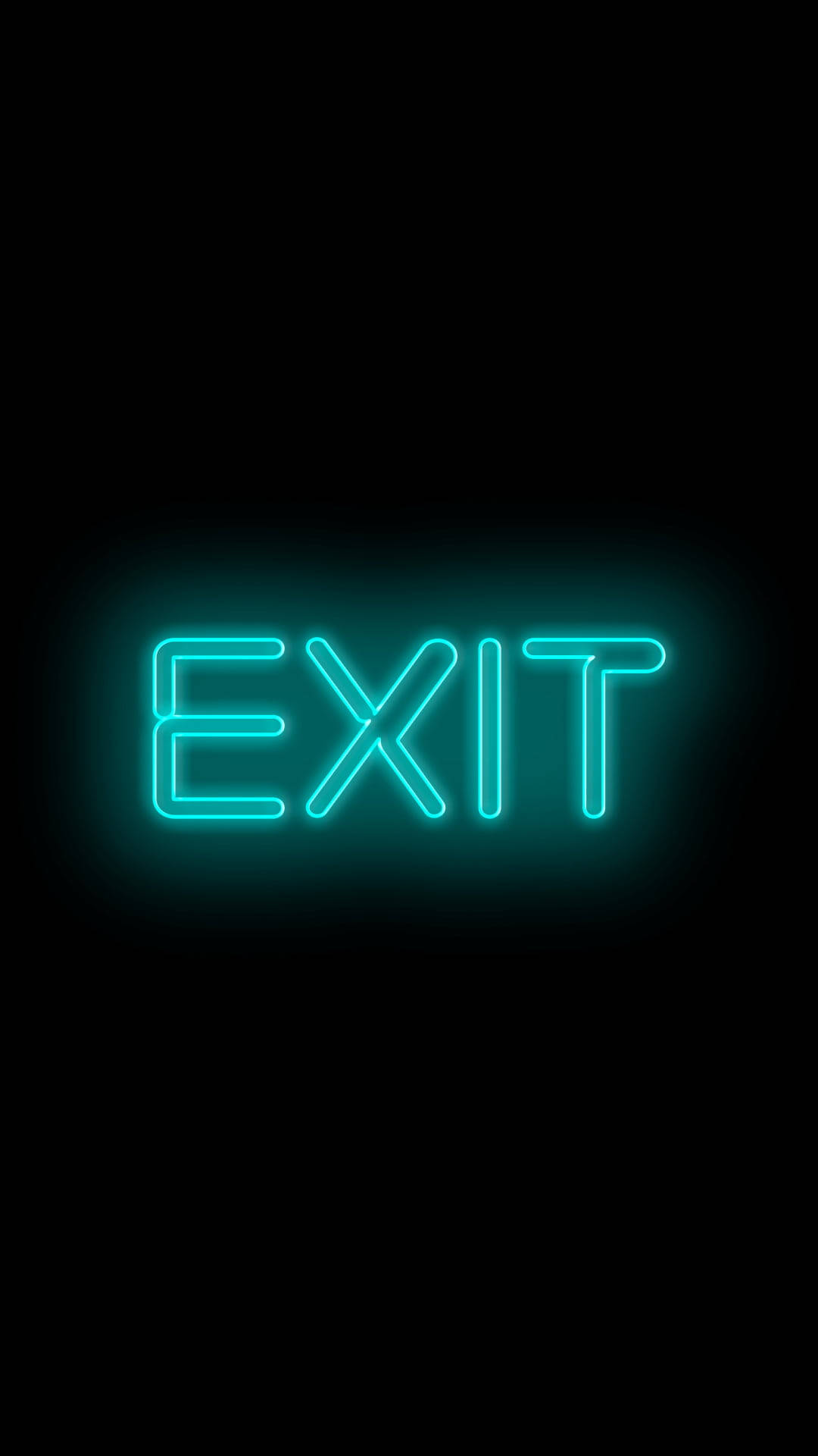 Exit Neon Aesthetic iPhone Wallpaper