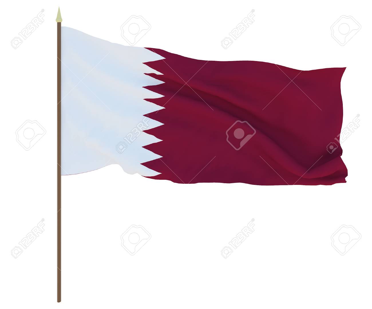 National Flag Of Qatar Background For Editors And Designers