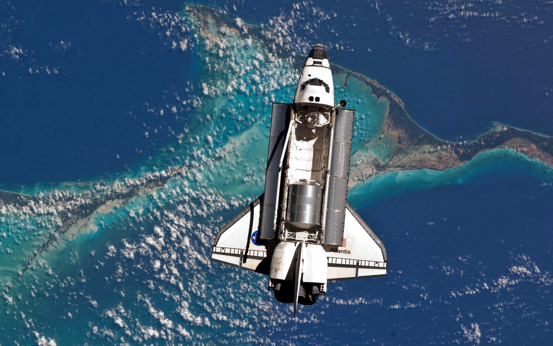 Atlantis Space Shuttle Orbit HD Wallpaper