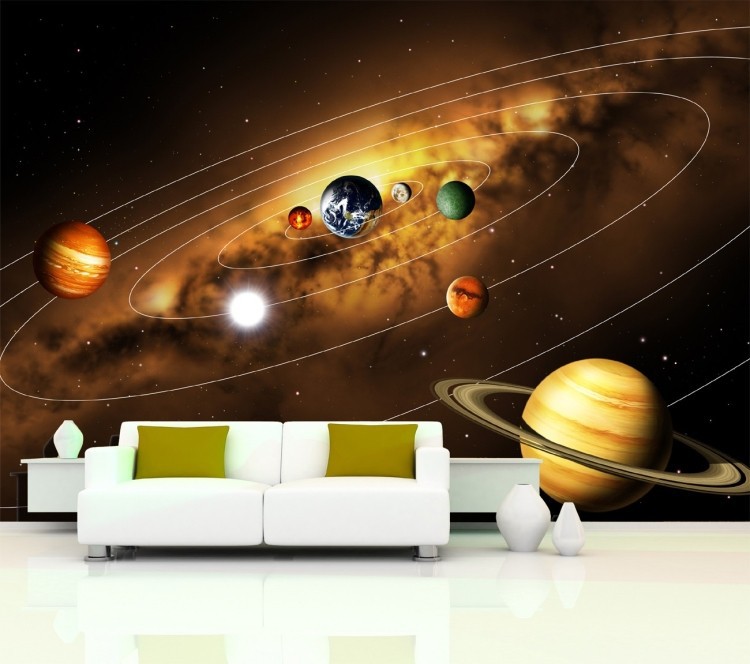 Space Universe Non Woven Wall Mural Realistic Pla Photo Wallpaper