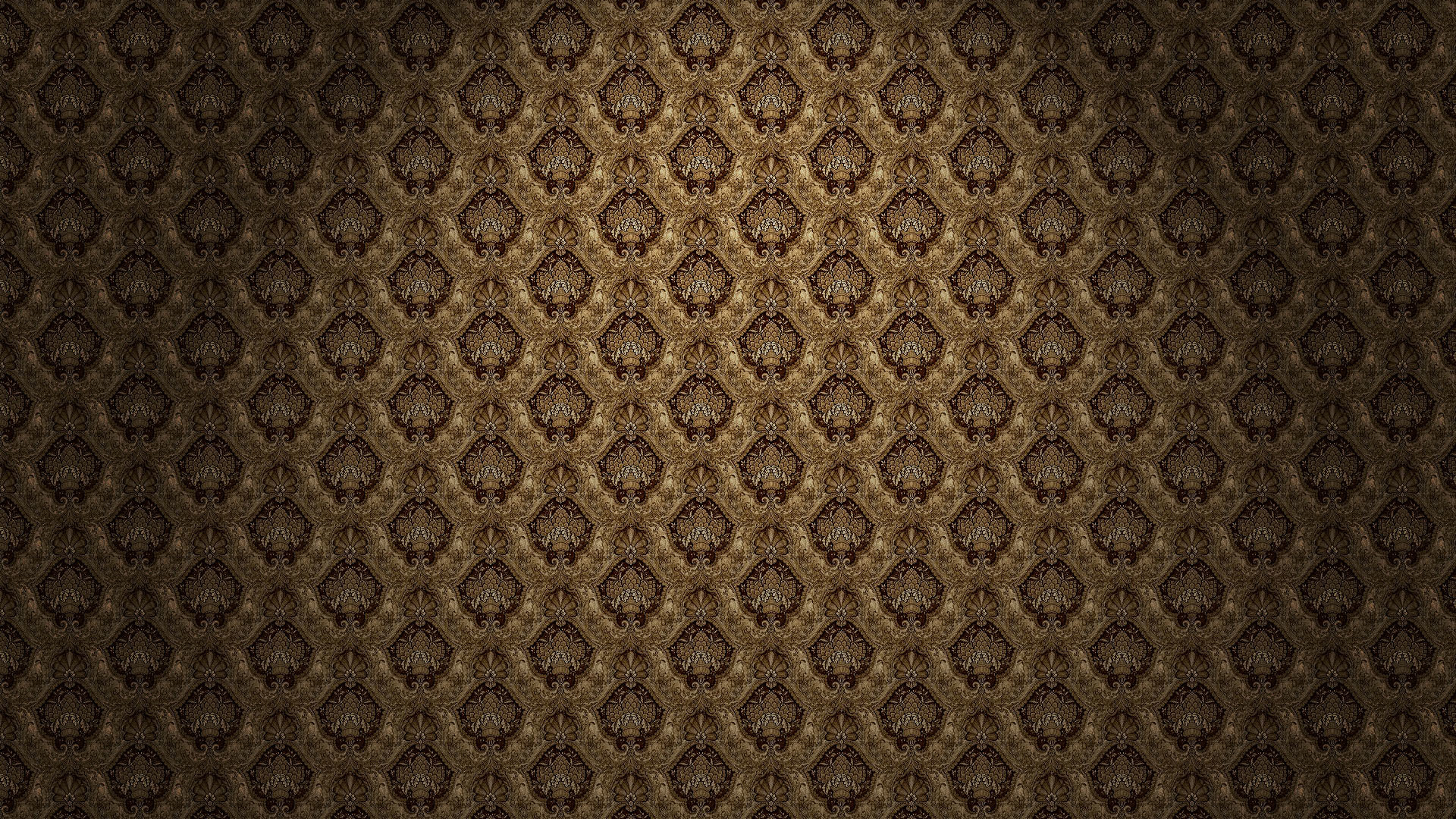 Gold and Black Pattern Wallpaper