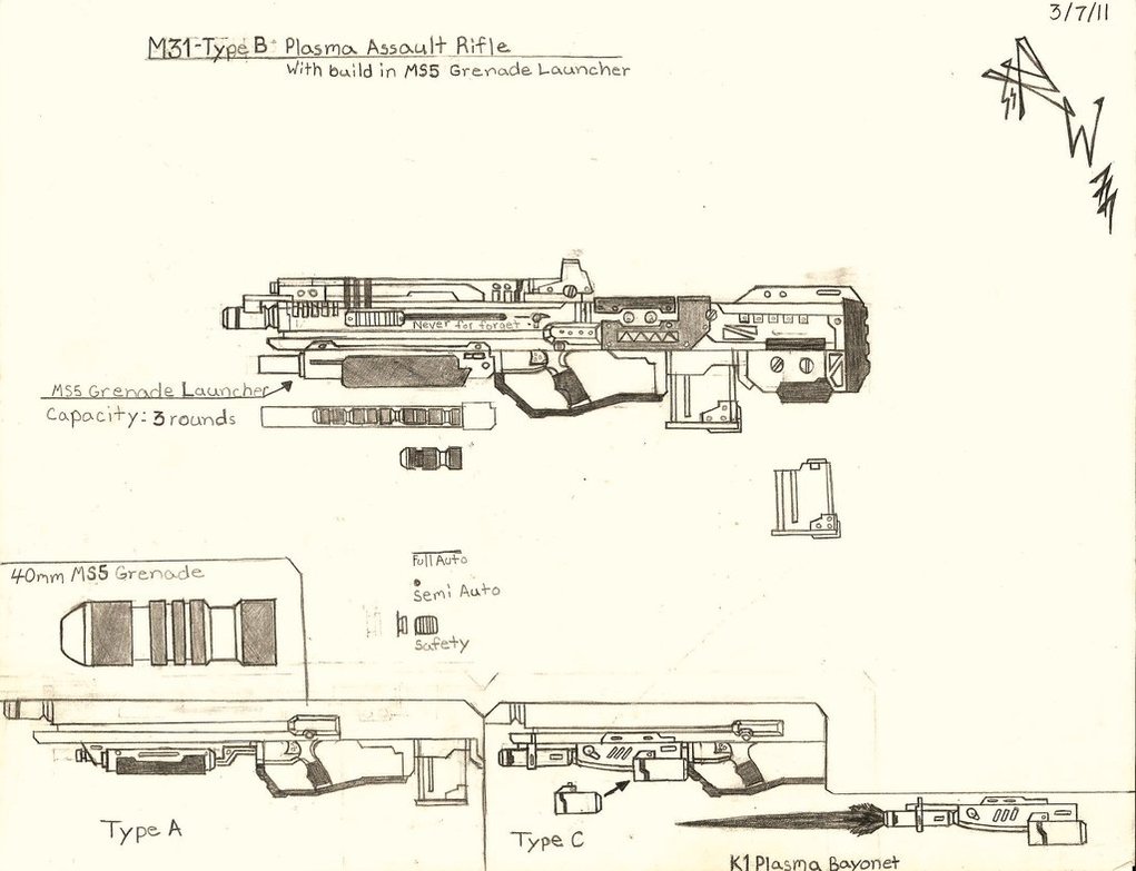 M31 Plasma Assault Rifle By Redw0lf777sg