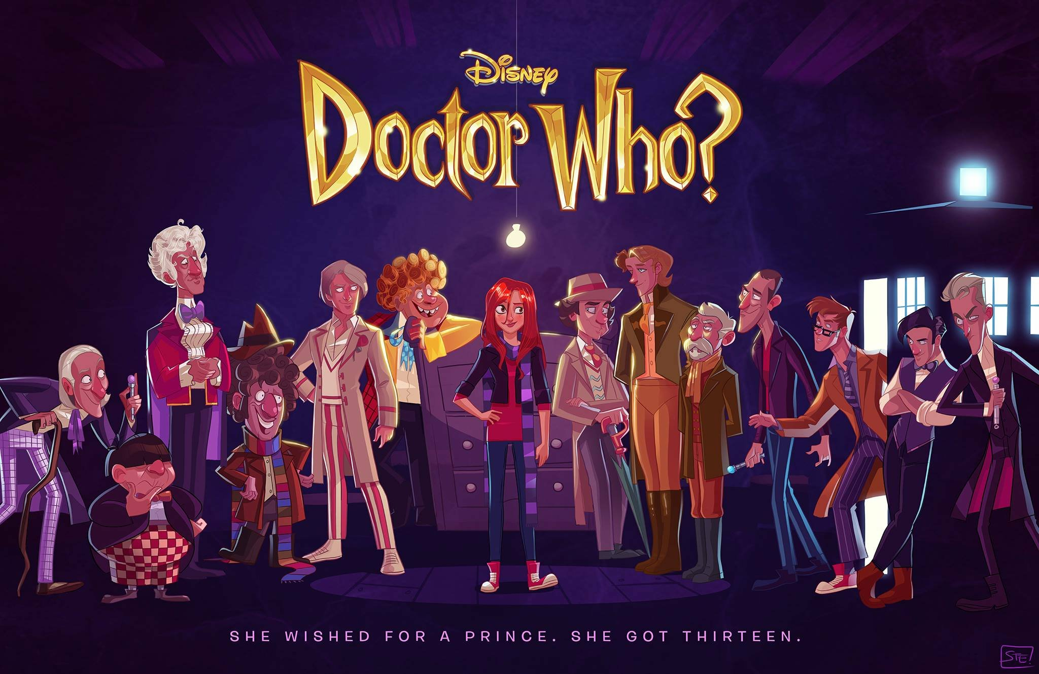 Doctor Who gets a Disney makeover from artist Stephen Byrne 2048x1330
