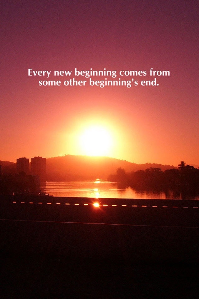 New Beginning Es Life Quotes iPhone 4s Wallpaper Background