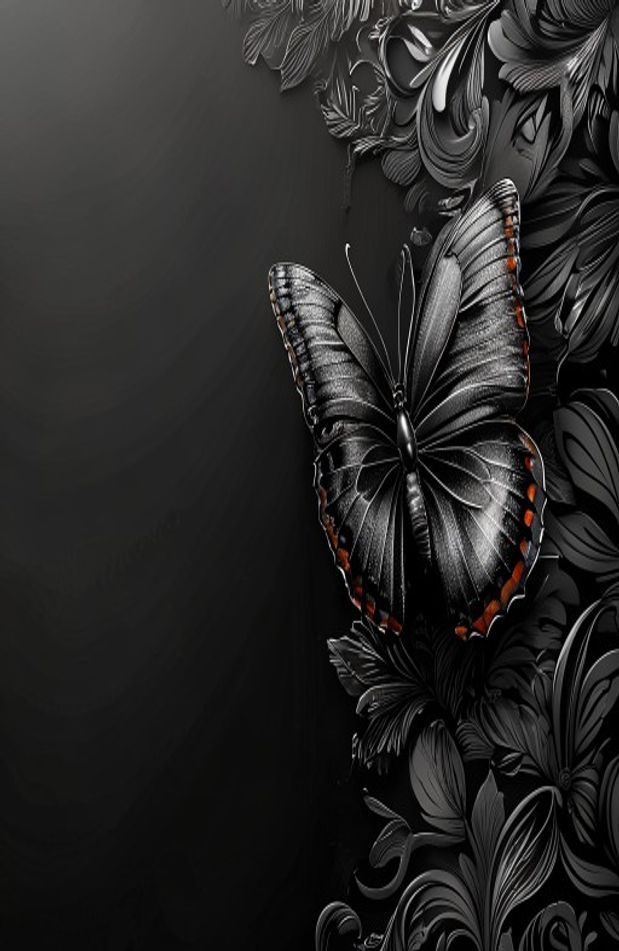 Black Butterfly Background Wallpaper
