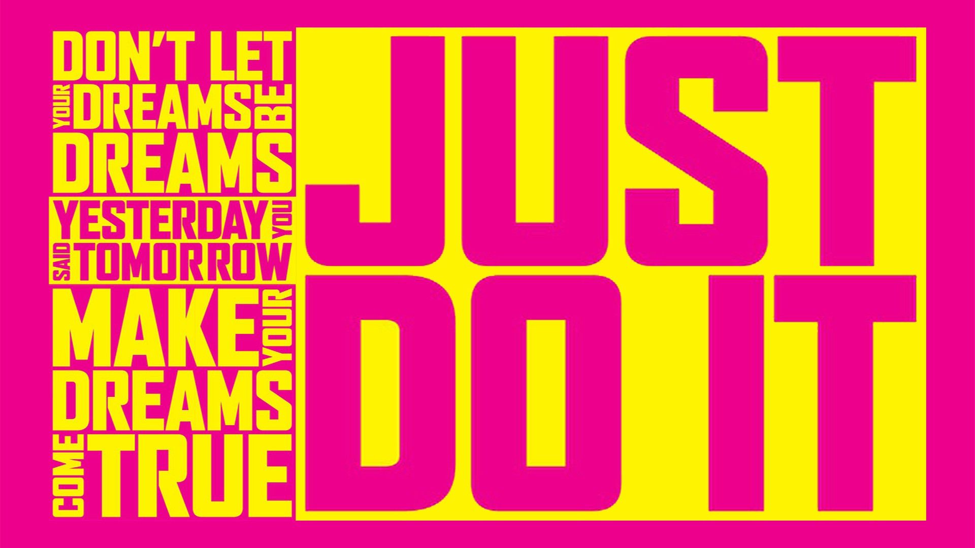 Just Do It Pink Wallpapers on