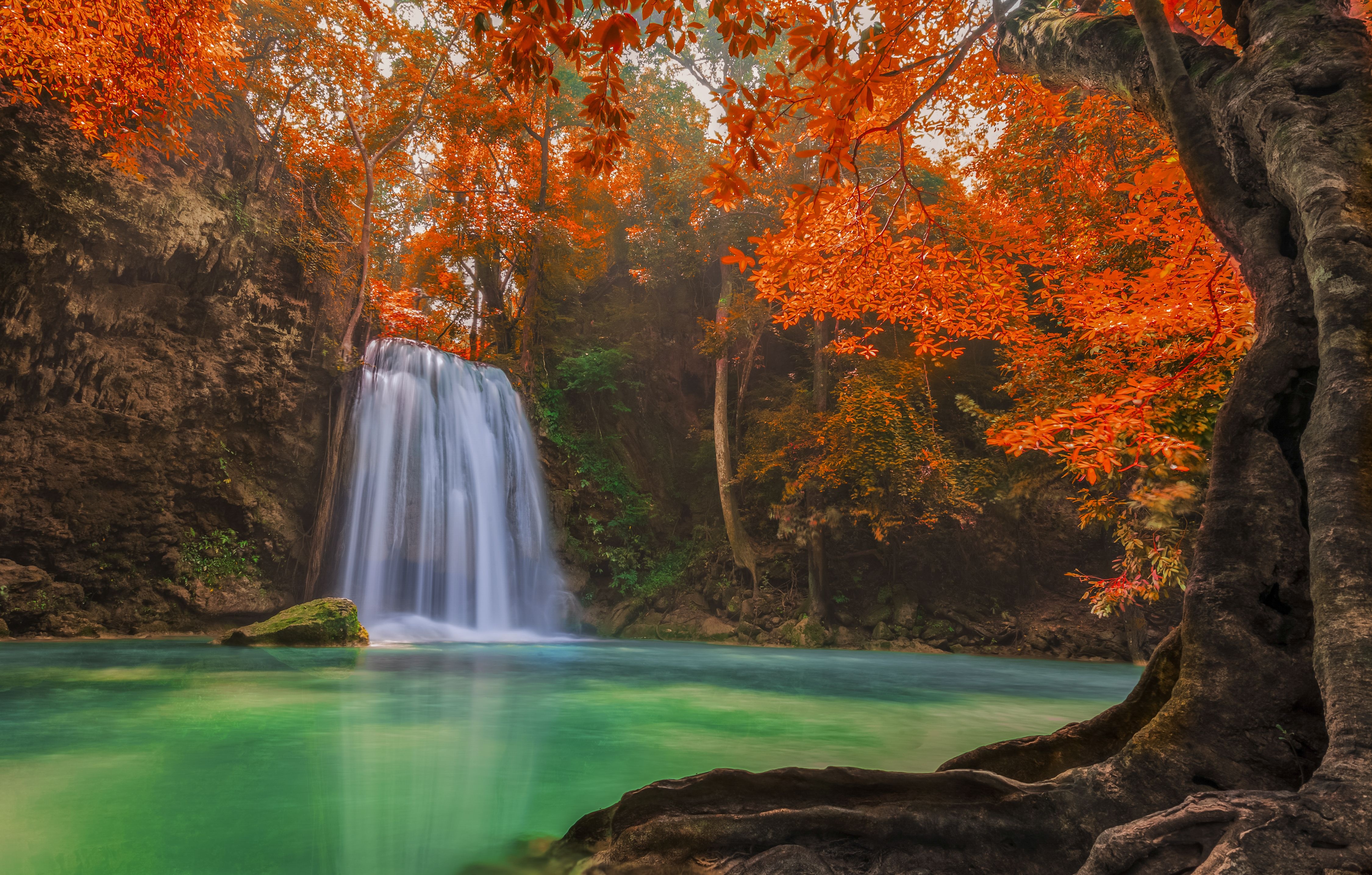 Fall Nature Waterfall 4k Ultra HD Wallpaper