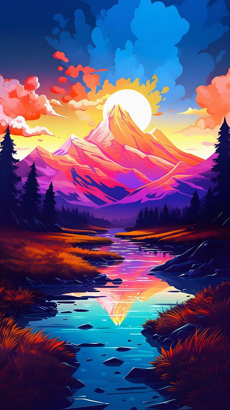 Background Desktop HD Wallpaper Mountains Landscape River